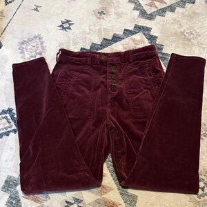 Women’s Burgundy Corduroy Pants